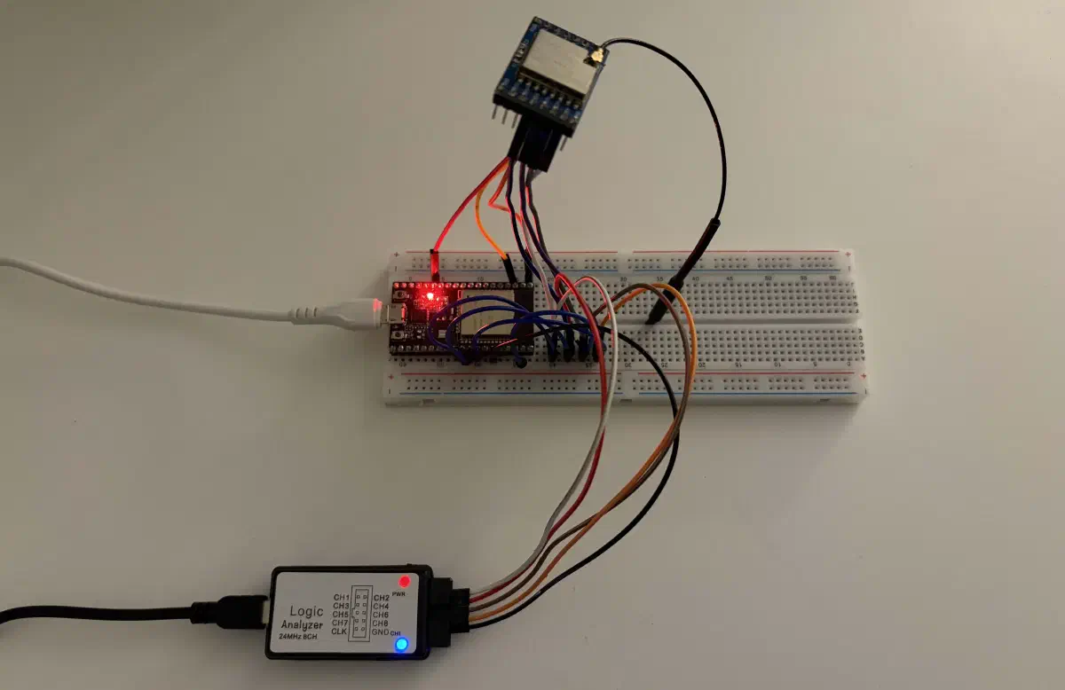 Connecting logic analyzer channels to SPI pins